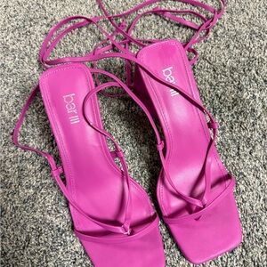 Bar III Women's Fuchsia Strappy Sandals